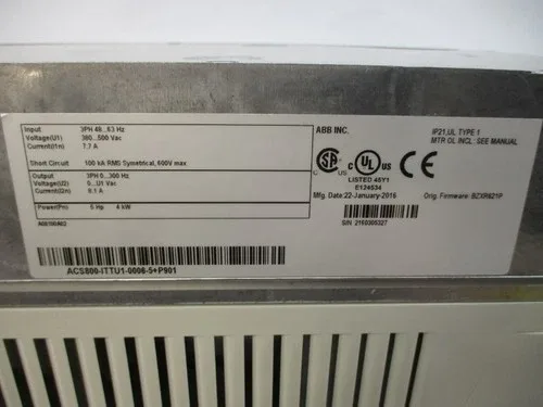 ABB ACS800-ITTU1-0006-5+P901 380-500VAC 7.7A 3