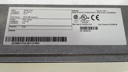 ABB ACS800-ITTU1-0011-5+P901 VFD 3