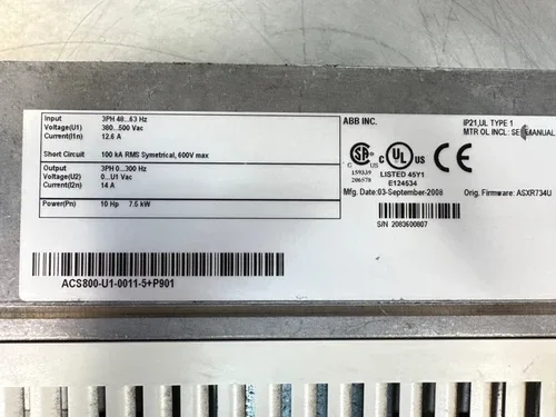 ABB ACS800-U1-0011-5+901 - 600 v (1A-29) 2