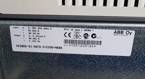 ABB ACS800-01-0070-5+E200+N686 