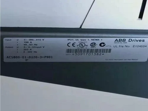 ABB ACS800-01-0120-3+P901 AC Driver 3