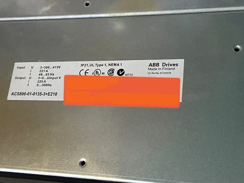 ABB ACS800-01-0135-3 ACS800-01-0135-3+E210 2