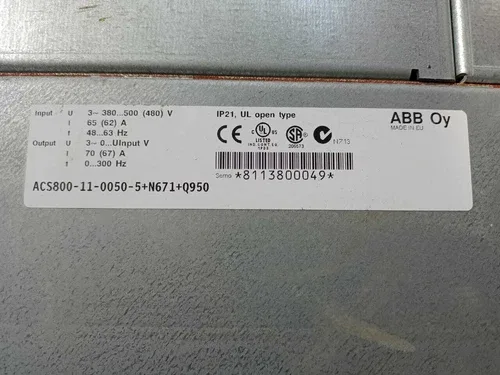 ABB ACS800-11-0050-5+N671+Q950 Drive 2