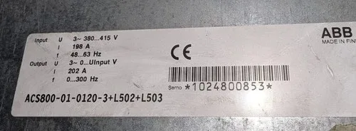 ABB Frequency inverter ACS800-01-0120-3+L502+L503 3