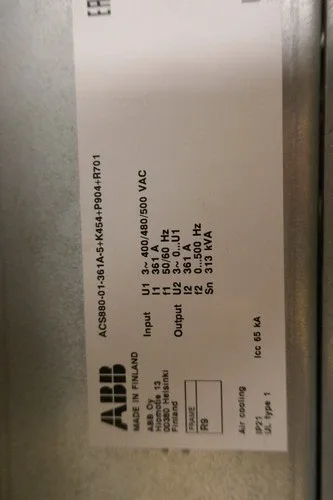 ABB ACS800-01-361A-5+K454+P904+R701 2