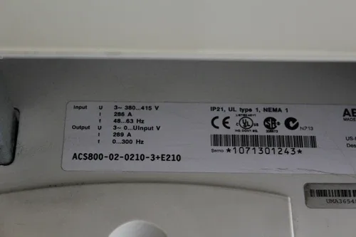 ABB ACS800-02-0210-3+E210 Drive 289A 4