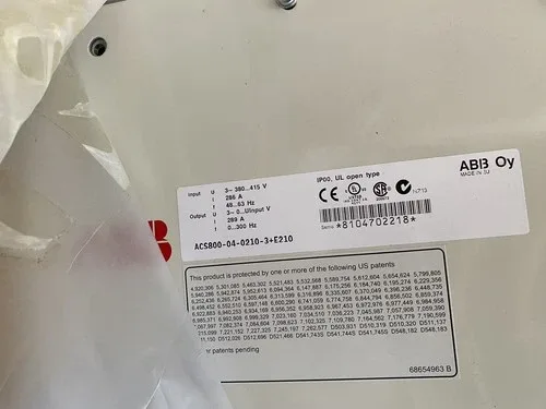 ABB ACS 800 ACS800-04-0210-3+E210 160kW 289A AMP VFD DRIVE 4