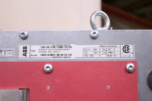 ABB ACS800-404-1400-5 ACS654-1405-5 Rectifier 1980A 4