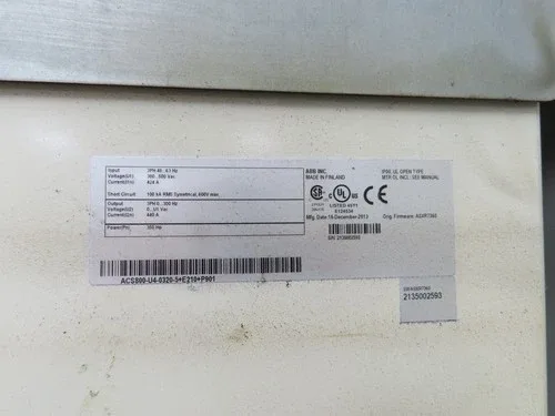 ABB ACS800-U4-0320-5+E210+P901 VFD Variable Speed AC Drive 350Hp 480V 3Ph 2