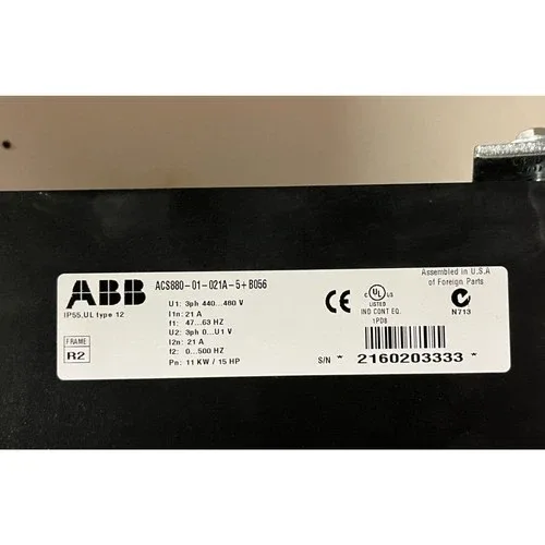 ABB Variable Frequency Drive ACS880-01-021A-5+B056 2