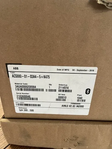 ABB ACS880-01-03A4-5+K475 AC Drive UNUSED 2