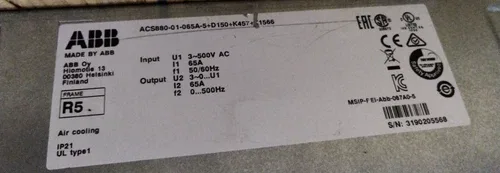 ABB ACS880-01-065A-5+D150+K457+X1566 INVERTER / ACS88001065A5D150K457X1566 4