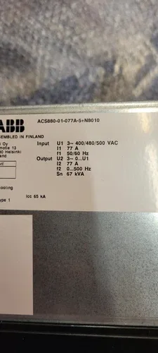 ABB ACS880-01-077A-5 INVERTER ACS880-01-077A-5+N8010 3