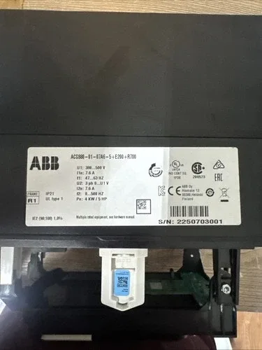 ABB ACS880-01-07A6-5+E200+R700 No Case 4