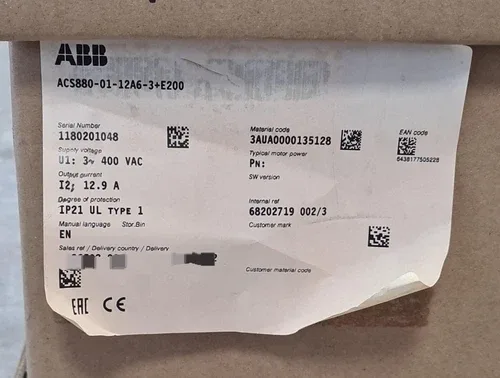 ABB ACS880-01-12A6-3+E200 3AUA0000135128 FREQUENCY CONVERTER 4