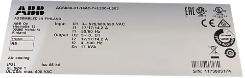 ABB ACS880-01-14A2-7+E200+L503 UMP 2
