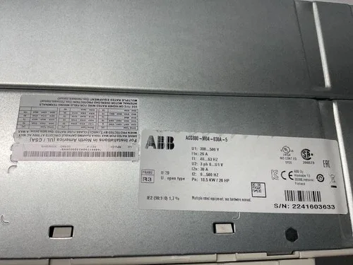 ABB Drive ACS880 Series ACS880-M04-030A-5 AC Drv 3P 480V In 20HP 28A 4