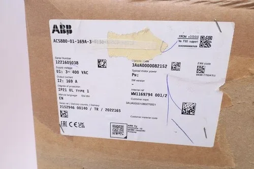 ABB ACS880-01-169A-3+D150+N5050+N8015 3AUA0000082152 [ ]