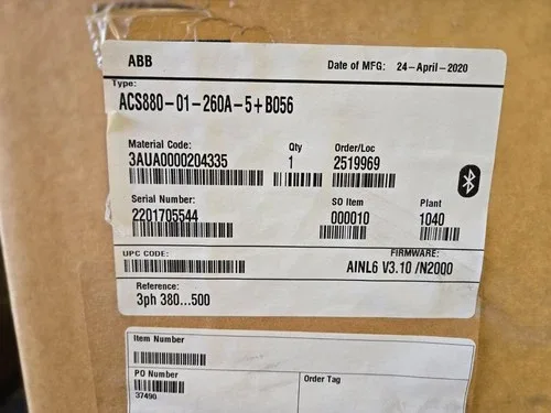ABB NOB Motion Drive ACS880-01-260A-5+B056 3AUA0000204335 3PH 380 3