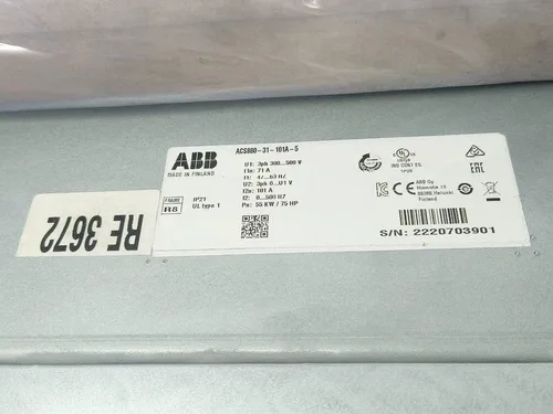 ABB ACS880-31-101A-5 ULTRA-LOW HARMONIC VFD DRIVE 55KW 75HP 380V INVERTER 3