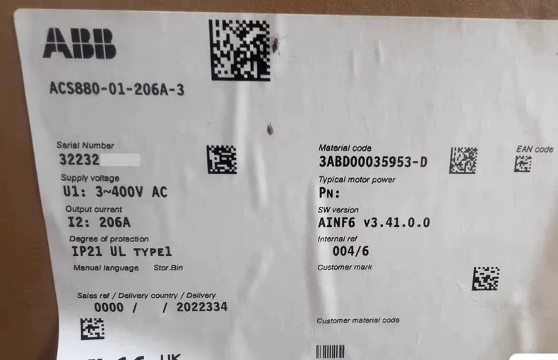 ABB ZINT-571 Interface Board Fit ACS880-01-206A-3 Inverter 3