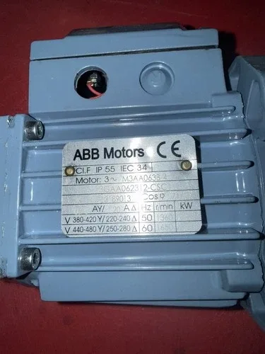 ABB M3AA 063 B-4 0.18KW Induction Motor 1380 RPM 4 Pole 3 Phase IEC63 230-460 Volt 2