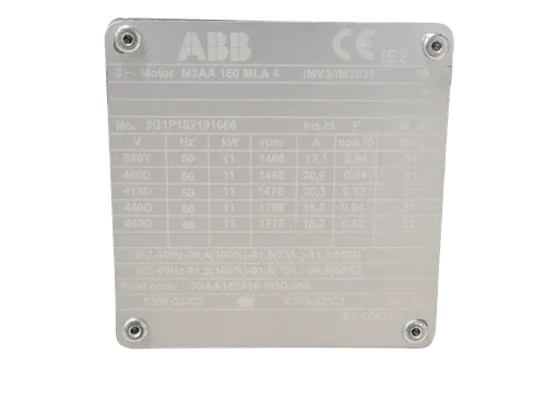 ABB M3AA 160MLA-4 M3AA160MLA4 Electric Motor 11kW 50Hz 400V 1466rpm 3