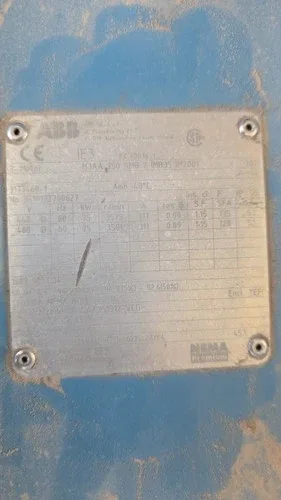 ABB M3AA250 100HP Atlas copco 460V 3PH 2