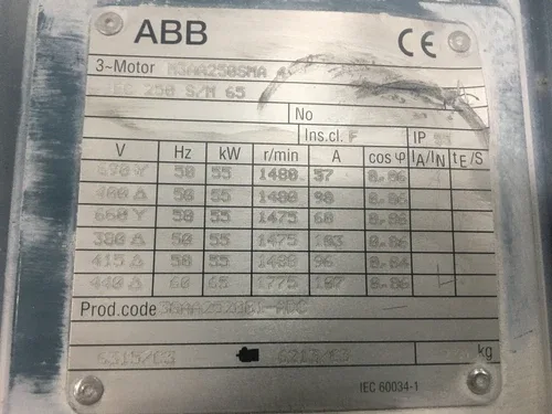 ABB M3AA250SMA 250S/M 65KW 1775RPM 4
