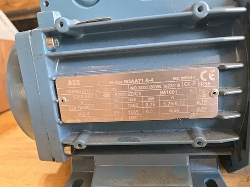 ABB MOTOR M3AA71 A-4 230 D/400 Y 25KW 50/60HZ 1365/1685 RPM 3
