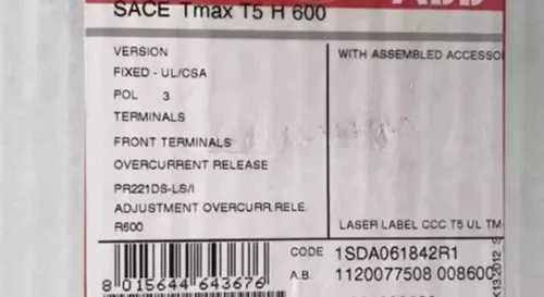 ABB with Unopened box TMAX T5 H 600 TMAXT5H600 2