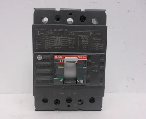 ABB SACE TMAX XT3 N225 3P 60AMP MOLDED CASE CIRCUIT BREAKER P/N 1SDA075109R1 3