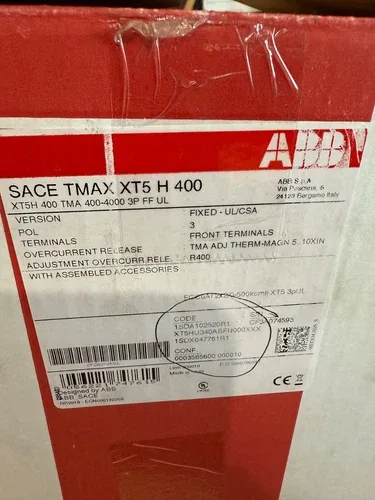 ABB SACE TMAX XT5 H 400 3PHASE BREAKER 65KA
