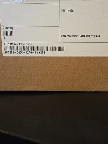 ABB ACS380-040C-12A6-4+K454 3PH 480VAC 5.5kW (7.5hp) or 4kW (5hp) Inverter Drive 3