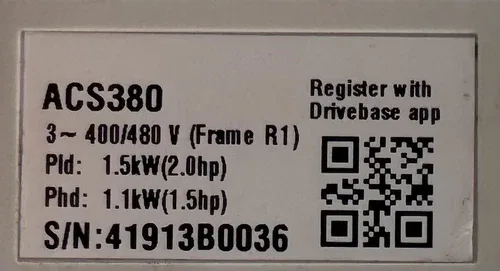 ABB ACS380-040N-04A0-4 frequency converter 3