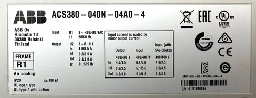 ABB ACS380-040N-04A0-4 frequency converter 4
