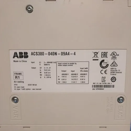 ABB Buy ACS380-040N-09A4-4 - ACS380 VFD * read * 2