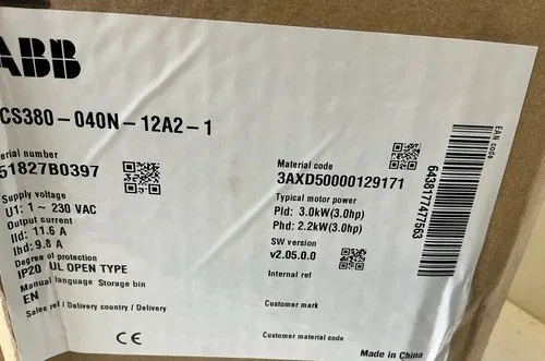 ABB / ACS380-040N-12A2-1 / Frequency Inverter 3