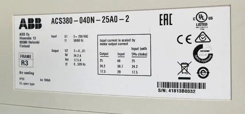 ABB ACS380 Frequency Inverter ACS380-040N-25A0-2 5