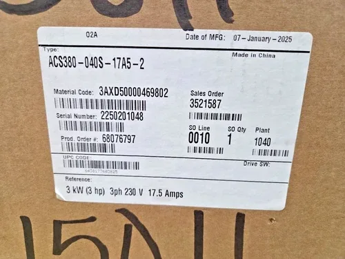 ABB ACS380-040S-17A5-2 AC Drive 3HP 200-240V 12.2A 2