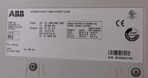ABB Frequency Inverter ACS380-042C-12A6-4+K457+L535 2