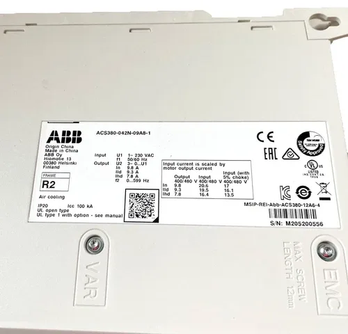 ABB Frequency Drive 3 HP 230v ACS380-042N-09A8-1 4