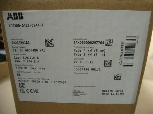 ABB Inverter (ACS380-042S-09A4-4) ACS380 042S 09A4-4 / 4KW 2