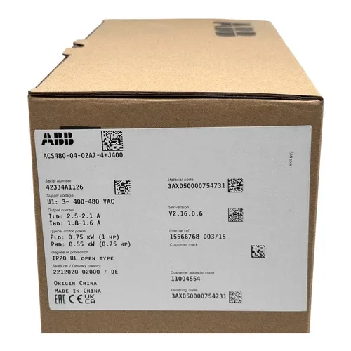 ABB ACS480-04-02A7-4+J400 0.75kW V2.16.0.6 Frequency Inverter 4