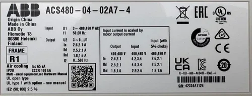 ABB ACS480-04-02A7-4+J400 0.75kW V2.16.0.6 Frequency Inverter 3