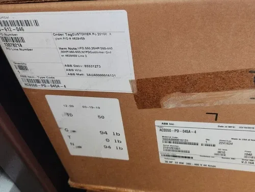 ABB ACS550-PD-045A-4 30hp 480vac 3phase AC Drive with Disconnect Switch 4
