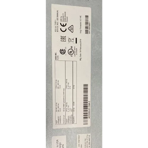 ABB ACS550-U1-114A-2 AC Drive 208-240VAC 114AMP 40HP 3-phase 2