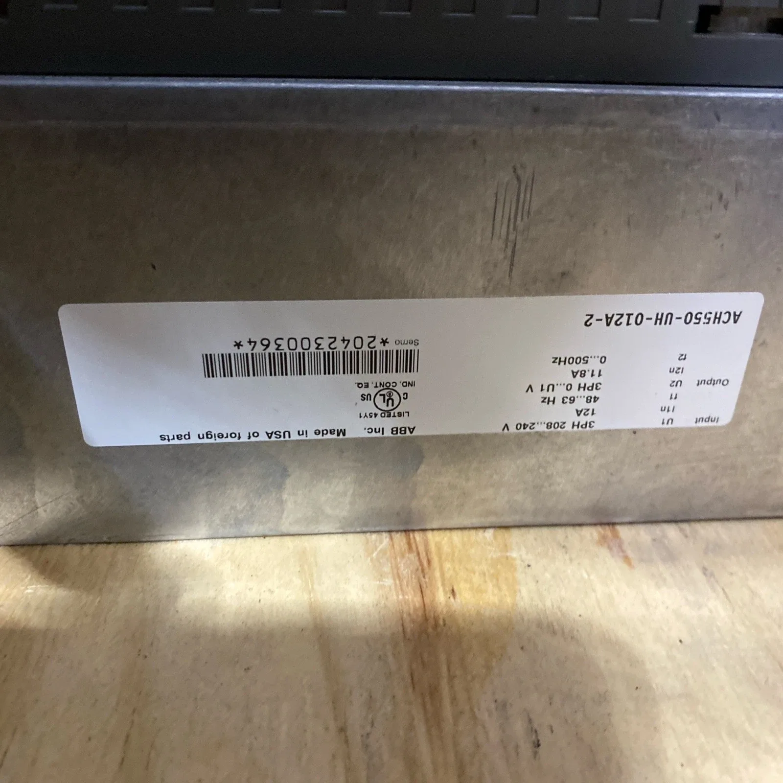 ABB ACS550-UH-012A-2 DRIVE 3