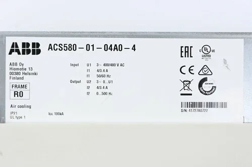 ABB Frequency Inverter ACS580-01-04A0-4 4