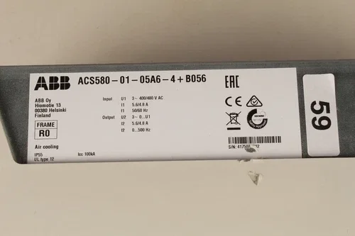 ABB ACS580-01-05A6-4+B056 Drive 5.6A 3